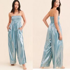 New Free People Julie Metallic Jumpsuit